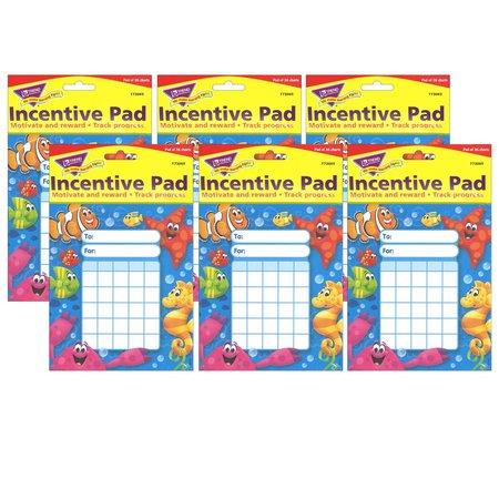 TREND ENTERPRISES Sea Buddies™ Incentive Pad, 36 Sheets Per Pad, PK6 T73065